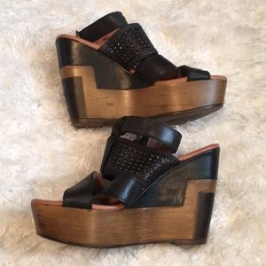 Musse & Cloud wedge leather sandals